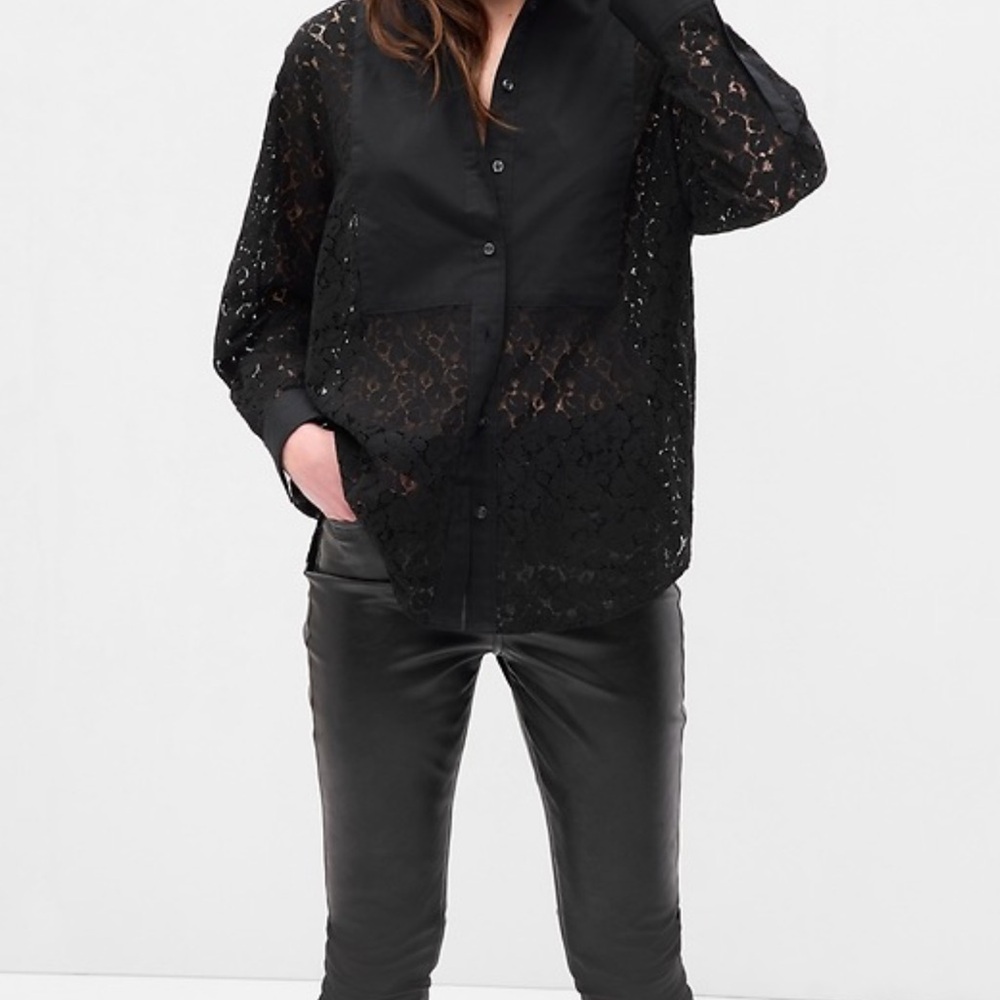 GAP Lace Bib Big Shirt